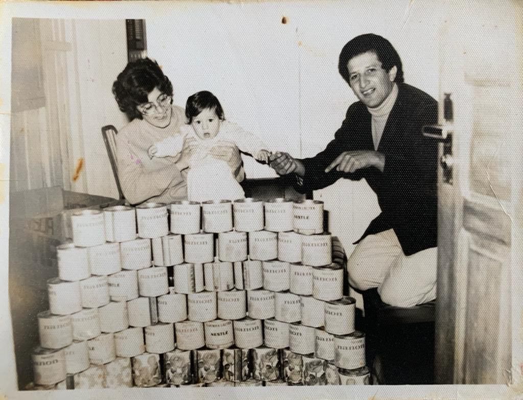 A família reunida, em foto antiga