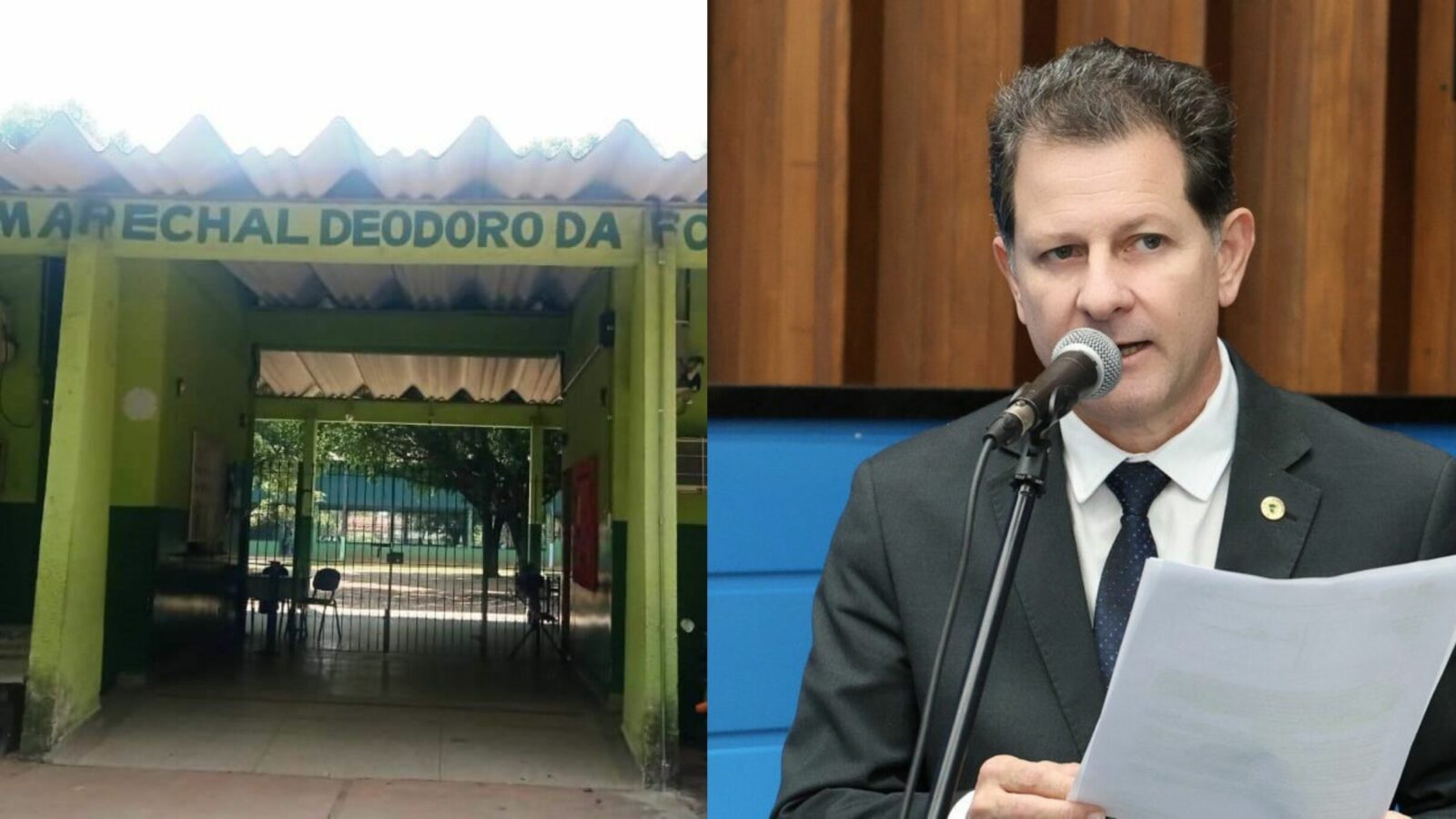 Escola Marechal Deodoro, em Aquidauana, pode receber reforma nas calçadas